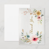 Hartelijk dank bedankkaart (Voorkant / Achterkant)