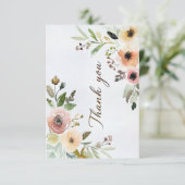 Hartelijk dank bedankkaart (Staand voorkant)