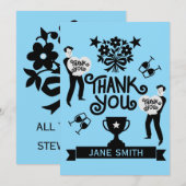 Hartelijk dank bedankkaart (Voorkant / Achterkant)