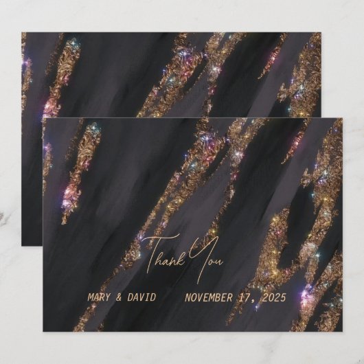 Hartelijk dank bedankkaart (Voorkant / Achterkant)