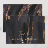 Hartelijk dank bedankkaart (Voorkant / Achterkant)