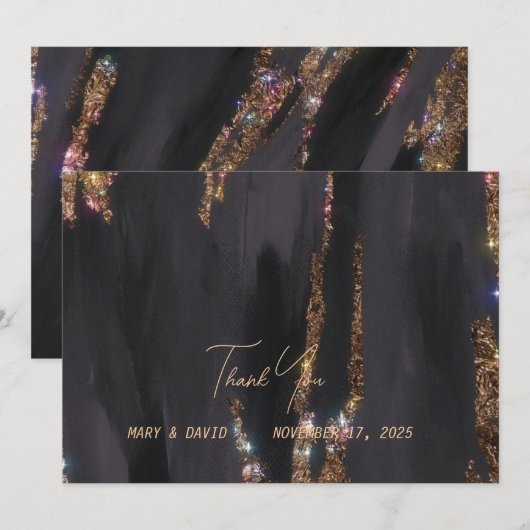 Hartelijk dank bedankkaart (Voorkant / Achterkant)