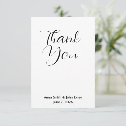 Hartelijk dank bedankkaart (Staand voorkant)