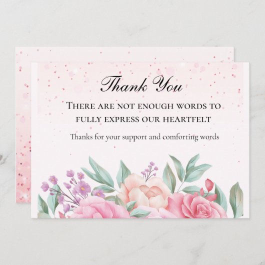 Hartelijk dank bedankkaart (Voorkant / Achterkant)