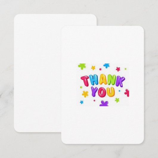 Hartelijk dank bedankkaart (Voorkant / Achterkant)