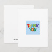 Hartelijk dank bedankkaart (Voorkant / Achterkant)