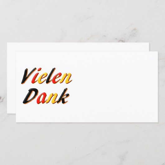 Hartelijk dank bedankkaart (Voorkant / Achterkant)