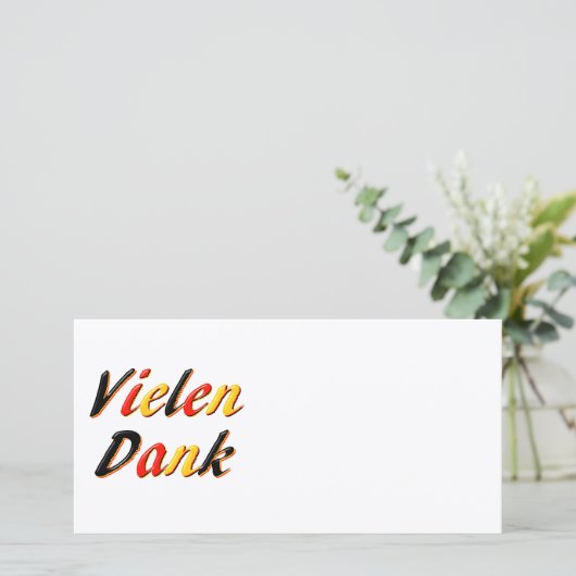Hartelijk dank bedankkaart (Staand voorkant)