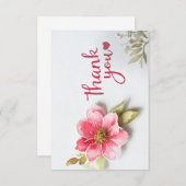 Hartelijk dank bedankkaart (Voorkant / Achterkant)