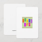 Hartelijk dank bedankkaart (Voorkant / Achterkant)