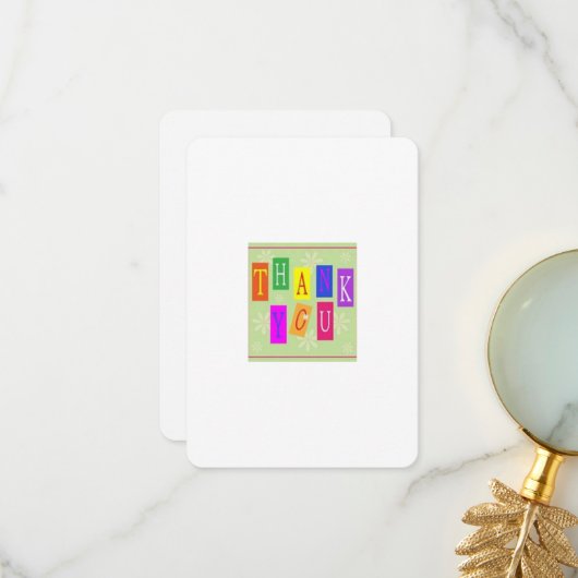 Hartelijk dank bedankkaart (Voorkant / Achterkant in situ)