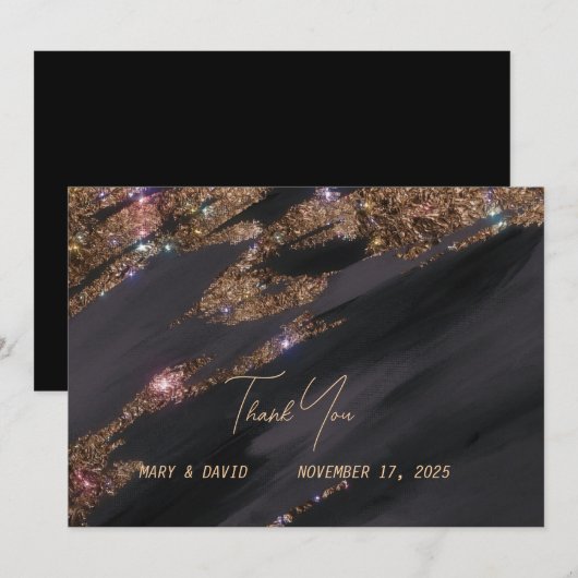 Hartelijk dank bedankkaart (Voorkant / Achterkant)