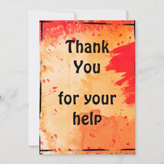 Hartelijk dank bedankkaart (Voorkant)