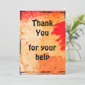 Hartelijk dank bedankkaart (Staand voorkant)