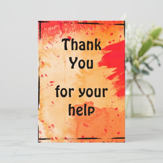 Hartelijk dank bedankkaart (Staand voorkant)