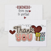 Hartelijk dank bedankkaart (Voorkant / Achterkant)