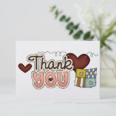 Hartelijk dank bedankkaart (Staand voorkant)