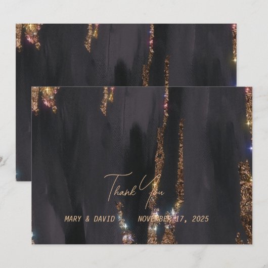 Hartelijk dank bedankkaart (Voorkant / Achterkant)