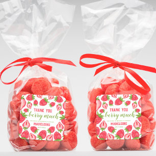 Hartelijk dank, Berry Veel aardbei Birthday Custom Vierkante Sticker