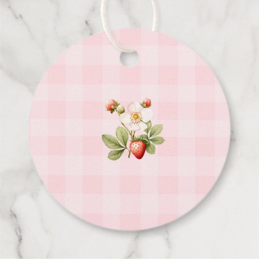 Hartelijk dank Berry veel Aardbei verjaardag Bedankjes Labels (Achterkant)