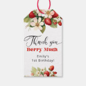 Hartelijk dank Berry veel Aardbei verjaardag Cadeaulabel (Voorkant)