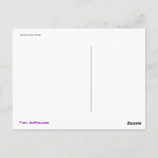 Hartelijk dank Berry! - Zeg het met een zeer Briefkaart (Achterkant)