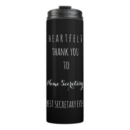 Hartelijk dank Beste Secretaris ooit Typografie Thermosbeker