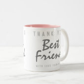 Hartelijk dank, beste vriend tweekleurige koffiemok (Voorkant rechts)