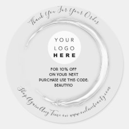 Hartelijk dank. Bestelling aangepaste Logo - Korti Ronde Sticker