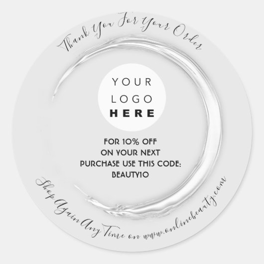 Hartelijk dank. Bestelling aangepaste Logo - Korti Ronde Sticker (Voorkant)