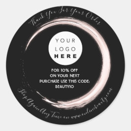 Hartelijk dank. Bestelling aangepaste Logo - korti Ronde Sticker