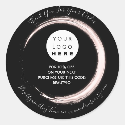 Hartelijk dank. Bestelling aangepaste Logo - korti Ronde Sticker (Voorkant)