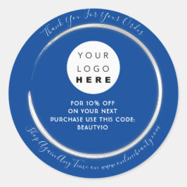 Hartelijk dank. Bestelling aangepaste Logo - Korti Ronde Sticker