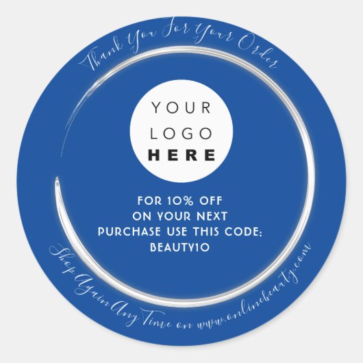 Hartelijk dank. Bestelling aangepaste Logo - Korti Ronde Sticker (Voorkant)