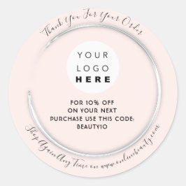 Hartelijk dank. Bestelling aangepaste Logo - Korti Ronde Sticker