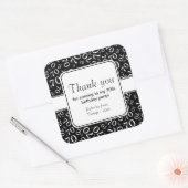 Hartelijk dank: Black 70th Birthday Number Pattern Vierkante Sticker (Envelop)