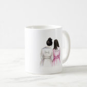 Hartelijk dank, Black Bun Bride Long Bridesmaid Koffiemok (Voorkant rechts)