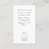 Hartelijk dank, Black Gold Glitter Lingerie Boutiq Kortingskaartje (Achterkant)