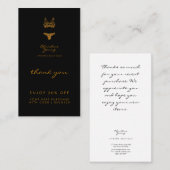 Hartelijk dank, Black Gold Glitter Lingerie Boutiq Kortingskaartje (Voorkant / Achterkant)