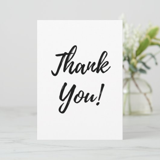 Hartelijk dank - Blank binnen Bedankkaart (Staand voorkant)