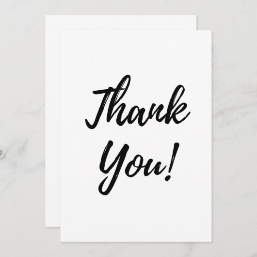 Hartelijk dank - Blank binnen Bedankkaart (Voorkant / Achterkant)