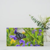 Hartelijk dank - Blauwe tijger Butterfly Bedankkaart (Staand voorkant)