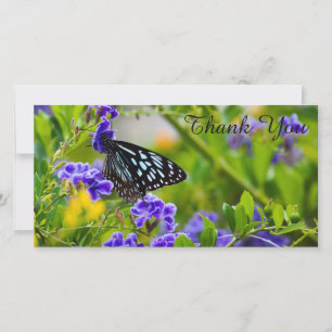 Hartelijk dank - Blauwe tijger Butterfly Bedankkaart