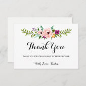 Hartelijk dank - Bloedkroon Bedankkaart (Voorkant / Achterkant)