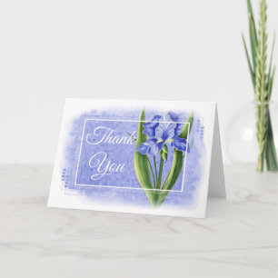 Hartelijk dank - Blue Iris d1 Bedankkaart