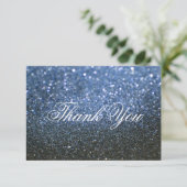 Hartelijk dank - Blue Lit Nite Fab Bedankkaart (Staand voorkant)