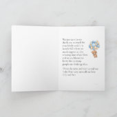 Hartelijk dank, Blue Teddy Wonderful Balloons Kaar Kaart (Binnen)