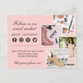 Hartelijk dank: Blush roze & Gold Paint Strokes 4- Briefkaart (Achterkant)