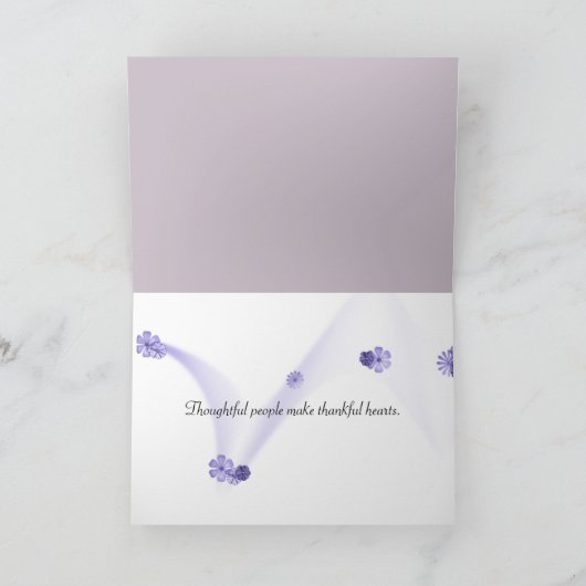 Hartelijk dank, Bouquet Bedankkaart (Binnen)