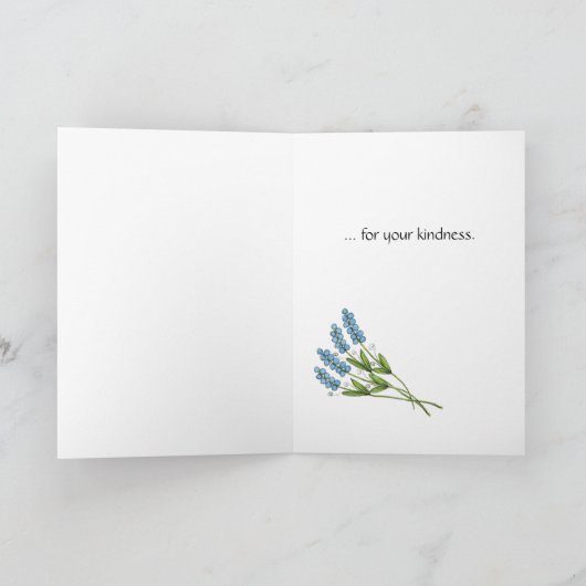 Hartelijk dank, Bouquet Kindness Bedankkaart (Binnen)